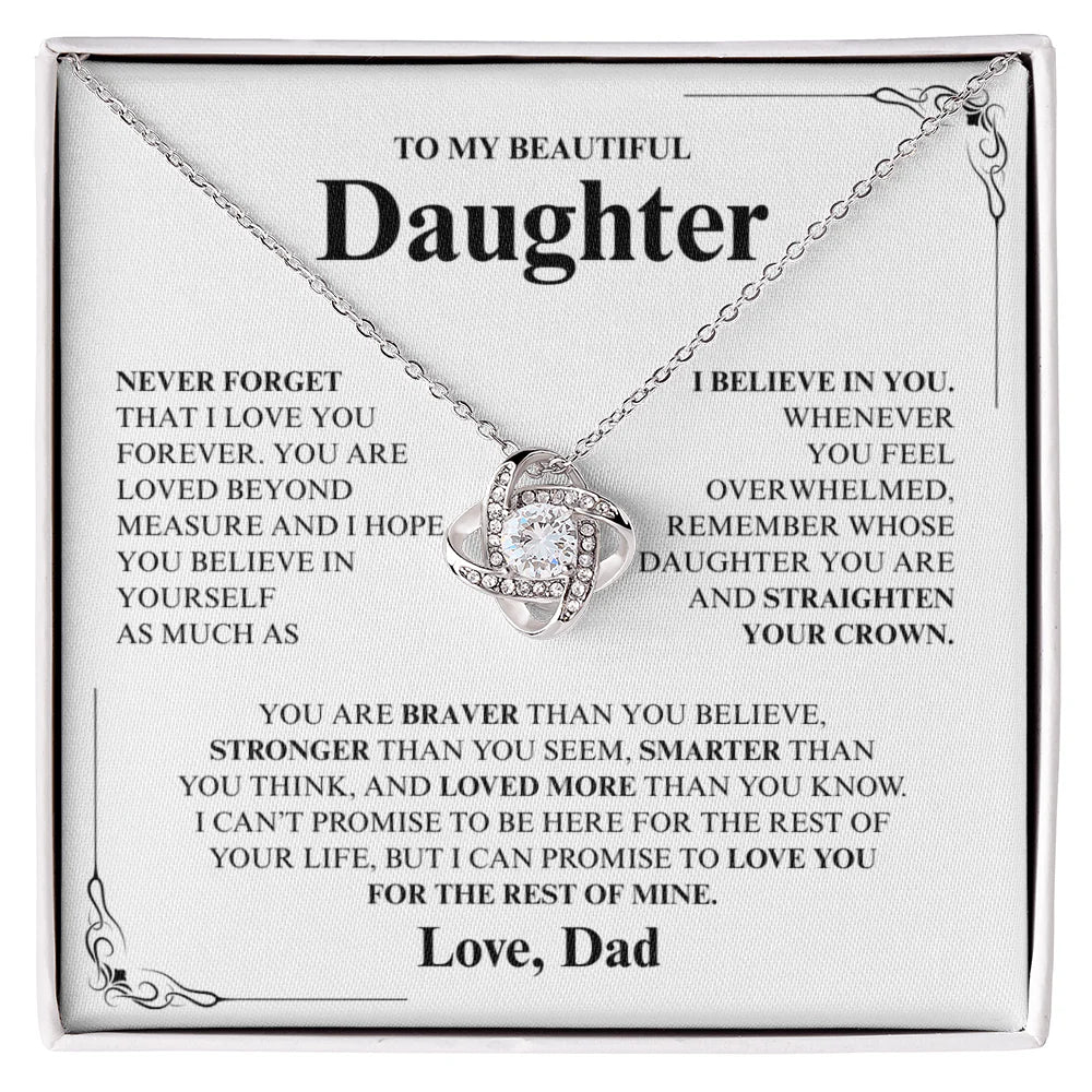To My Daughter Necklace