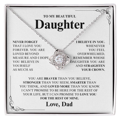To My Daughter Necklace