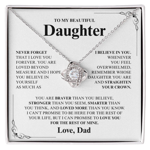 To My Daughter Necklace