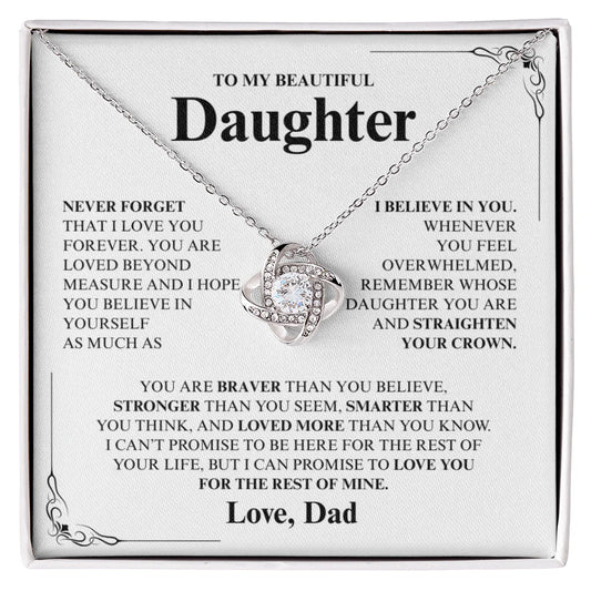 To My Daughter Necklace